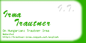 irma trautner business card